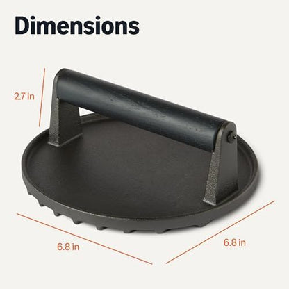 Amazon Basics Smash Burger Press, Cast Iron Bacon Press - Image 5
