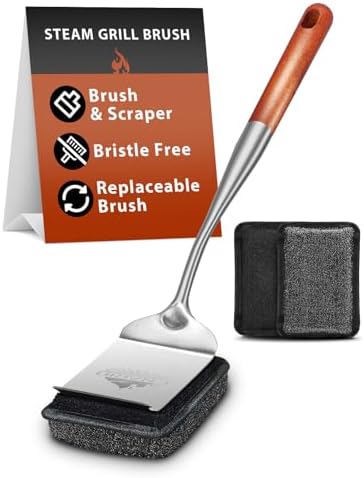 Bristle-Free Grill Brush for Outdoor Grill, Steam Cleaning Grill Brush by CNARIO