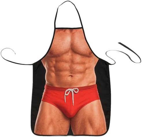 HAKSEN Funny Aprons for Men, Gag Grilling Apron for Men Kitchen Cooking by HAKSEN