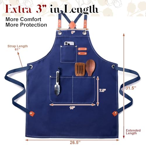 Chef Cotton Canvas Apron for Men Women - Image 2