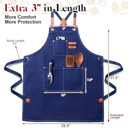 Chef Cotton Canvas Apron for Men Women - Image 2