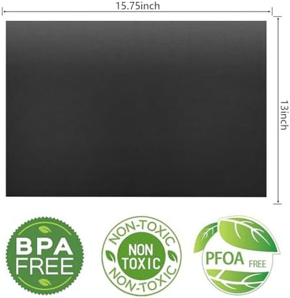Set of 12 Grill Mats for Outdoor Gas Grill, 15.75 x 13 Inch - Image 4