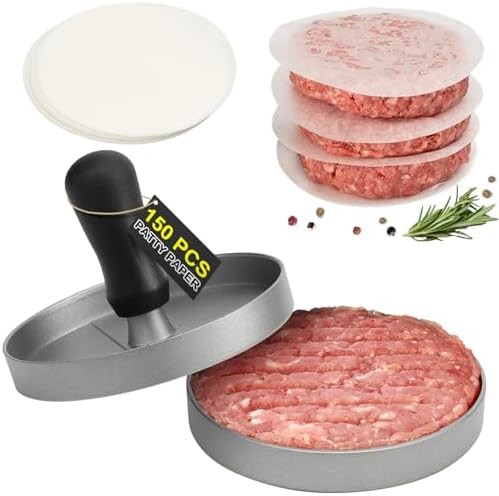 TACGEA Burger Press 150 Patty Papers, Non-Stick Hamburger Press Patty Maker by TACGEA