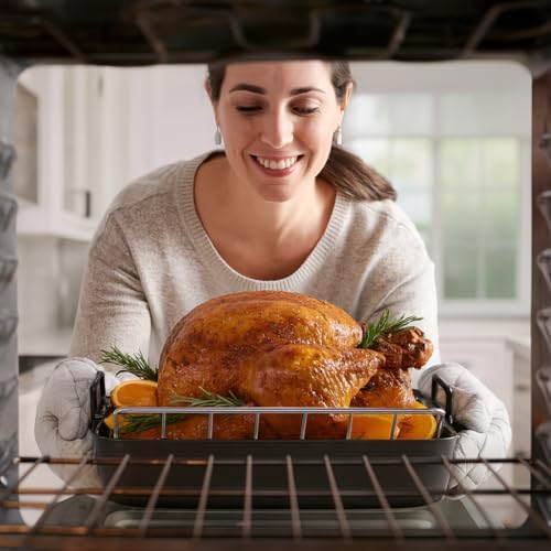 HIC Kitchen Roasting Pro V-Shaped Baking Rack, Chrome-Plated Steel, - Image 3