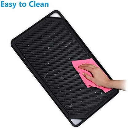 GasSaf Cast Iron Reversible Griddle, Double Sided Grill Pan Perfect - Image 6