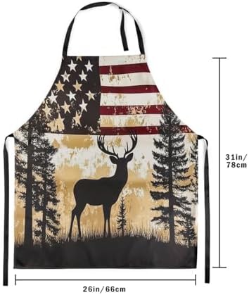 jejeloiu Western Aztec Apron for Women Men 26"x31" Southwestern Chef Cooking - Image 3