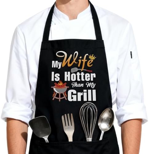 Funny Aprons for Parents, Grandparents and Husband, Cooking Aprons for Women Men by Unknown