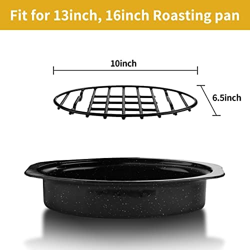 Roasting Rack Enamel 10"*6.5"Fits 13In Roasting Pan, Dishwasher Safe - Image 3