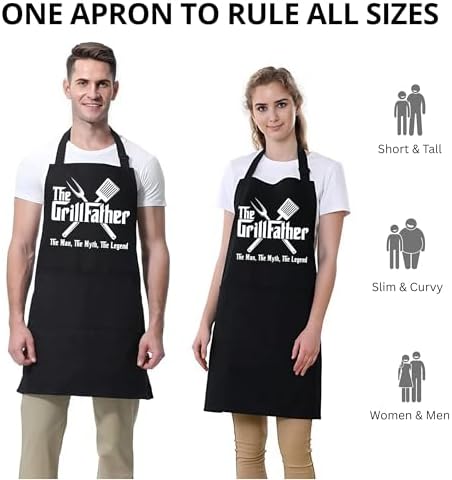 Funny Aprons for Men, Funny Mens BBQ Apron, Men's Aprons for Grilling, Cooking - Image 5