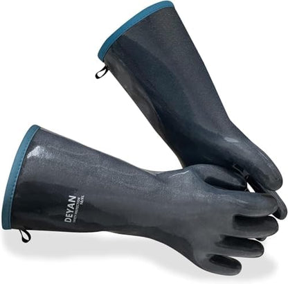 DEYAN Silicone BBQ Grill Gloves, Heat Resistant Oven Mitts by DEYAN
