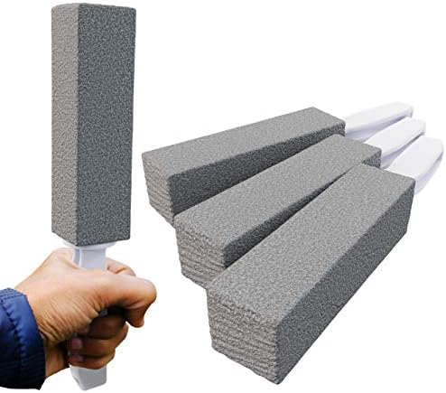 Non-Toxic, Chemical-Free Grey Pumice Scrubber 4 Pk by FoodRestaurantSupplies