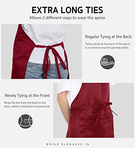 Syntus Apron for Men Women, Adjustable Cooking Kitchen Apron - Image 5