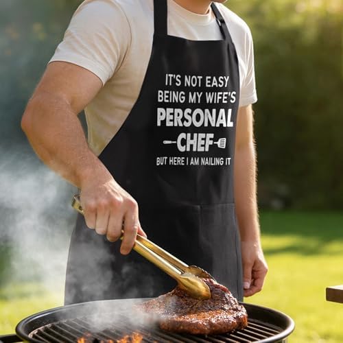 Leebbsin Funny Husband Apron, Wife's Personal Chef Cooking Gifts - Image 7