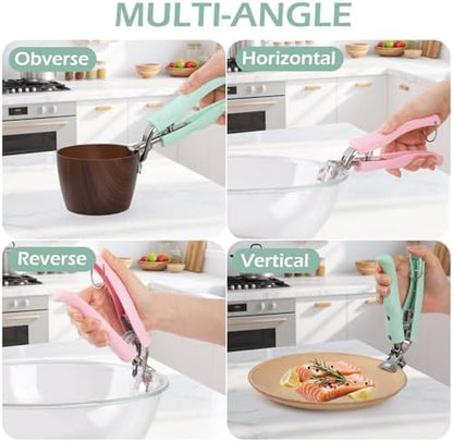GeeRic Hot Plate Gripper 2 PCS, Anti-scald Bowl Clips Stainless Steel Hot Dish - Image 4