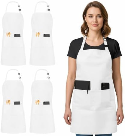 Utopia Kitchen Bib Aprons 4 Pack Adjustable by UTOPIAKITCHEN