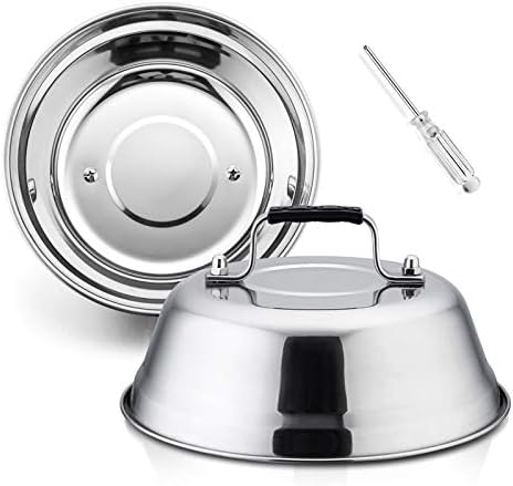 9 Inch Cheese Melting Dome, HaSteeL Small Round Basting Steam Cover Set of 2 by HaSteeL