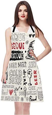 EKOBLA Barbecue Aprons Cold Beer Scotch Food Ice Cream Cake Sandwich Drink - Image 3