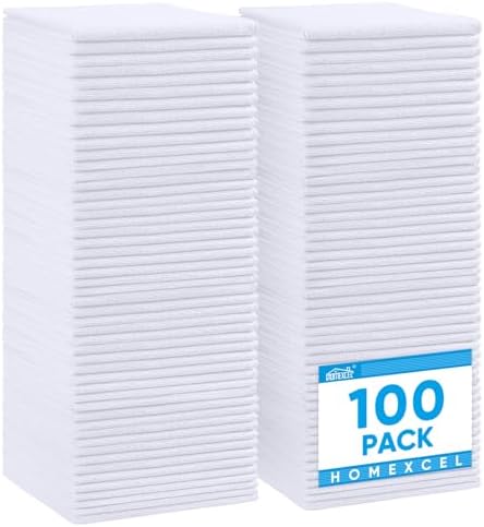 HOMEXCEL 100PK Microfiber Cleaning Cloth, Cleaning Rag by HOMEXCEL