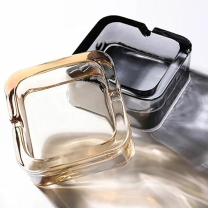 Ashtray for Cigarettes, Square Crystal Glass Ashtrays, Classic Design Home - Image 3