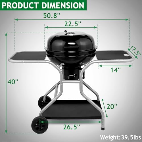 12.5 inch Kettle Charcoal Grill - Image 5