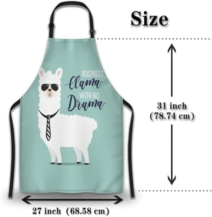 Funny Aprons for Adults Men Alpaca Mans Kitchen Apron for Kitchen Cooking - Image 2