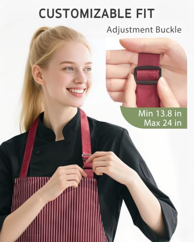 Syntus Apron for Men Women, Adjustable Cooking Kitchen Apron - Image 4