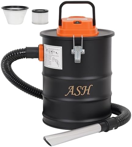 Ash Vacuum Cleaner, 800W Fireplace Ash Vac, 4 Gallon Orange by GoCampDirect