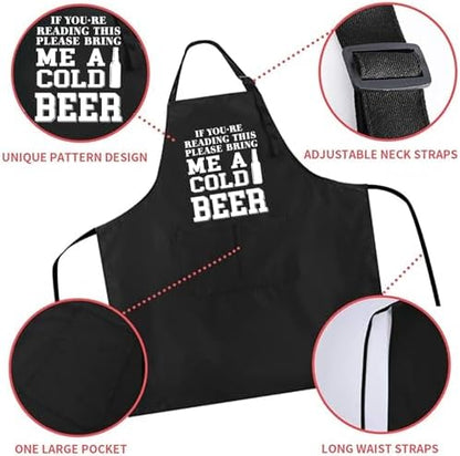 Rosoz Funny BBQ Black Chef Aprons - Image 3