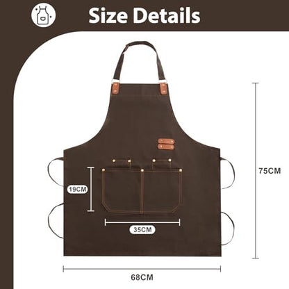 Apron for Men Women, Chef Cotton Apron - Image 2