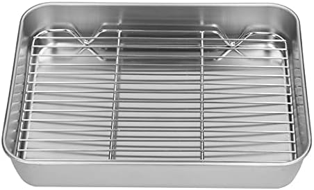 Broiler Pan for Oven, Rectangular Tray Deepened Kitchen Bakeware Rack Roaster by Leopacat