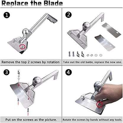 Grill Scraper Blades 6-Pack, Heavy Duty Rust Resist Stainless Tool - Image 4