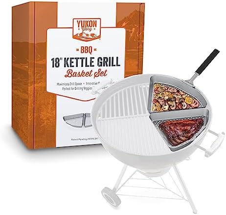 Yukon Glory Kettle Grill Basket Set, 2 Stainless Baskets by YukonGlory