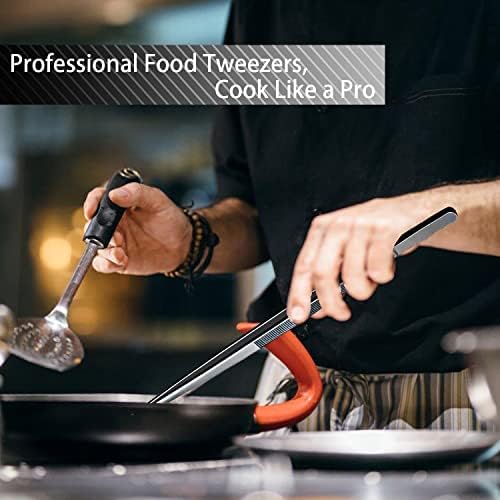 JETKONG 2 Pcs 12-Inch Kitchen Tweezers Tongs - Image 6