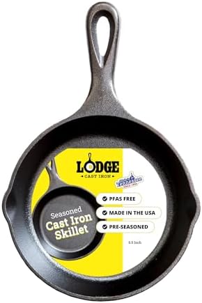 Lodge Pre-Seasoned Cast Iron Skillet, 6.5 Inches by Lodge