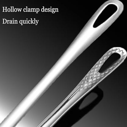 Stainless Steel Food Tongs, Anti Slip Cooking Clip. | Perforated Breathable - Image 2