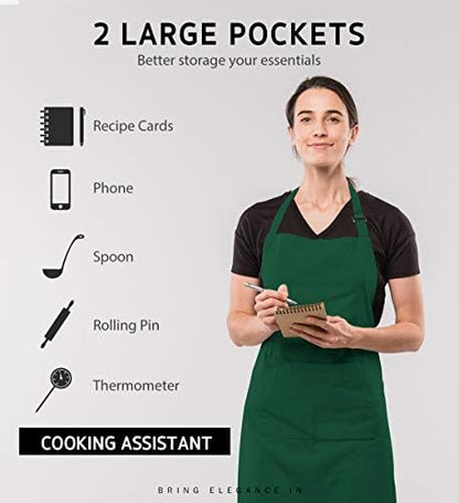 Syntus 12 Pack Apron with 2 Pockets Aprons - Image 5