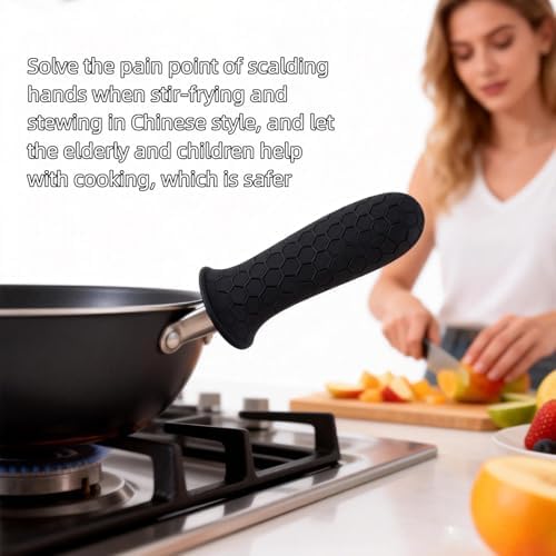 8 Pcs Silicone Pot Handle Covers Set, Heat Resistant Cast Iron Handle Sleeves - Image 7