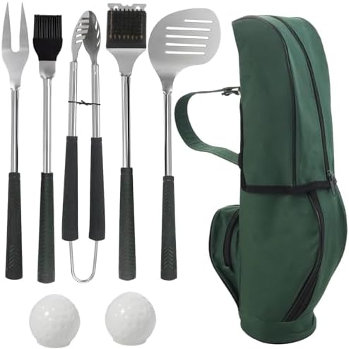 8Pcs Golf BBQ Grill Tool Kit, Steel Grilling Utensils by Varku