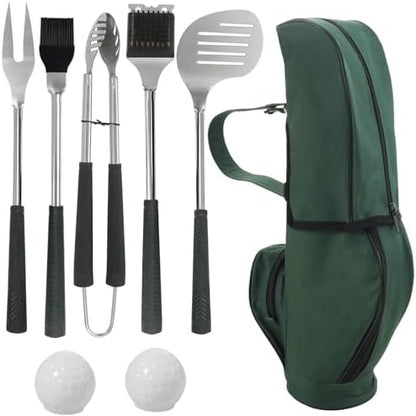 8Pcs Golf BBQ Grill Tool Kit, Steel Grilling Utensils by Varku