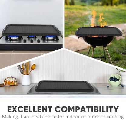CUSIMAX Stove Top Griddle Pan, 14.96"x8.66" Aluminum Non-stick Griddle Pan - Image 5