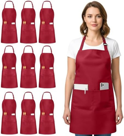 Utopia Kitchen Bib Aprons 10 Pack Adjustable by UTOPIAKITCHEN