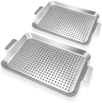 Grill Pan Set of 2, Grill Topper by BaokiTook