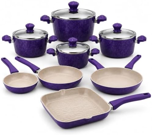 13-Piece Granite Nonstick Cookware Set, Induction Compatible, PFOA Free by Unknown