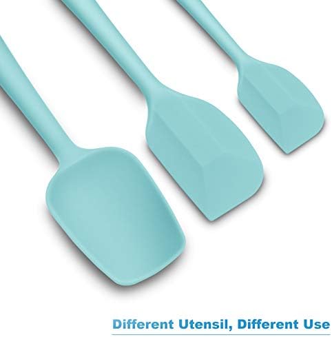 3-Piece Silicone Spatula Set, 600°F Heat Resistant, Aqua Sky - Image 5