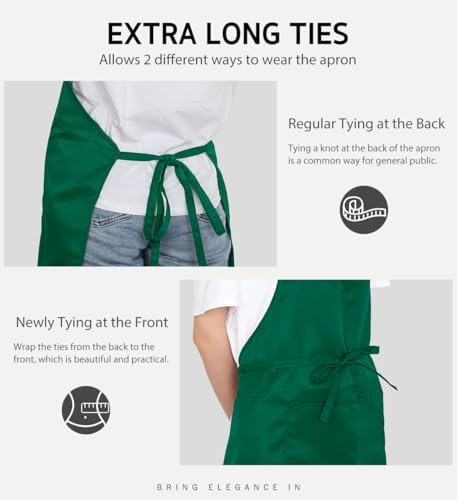 Syntus Apron for Men Women, Adjustable Cooking Kitchen Apron - Image 4