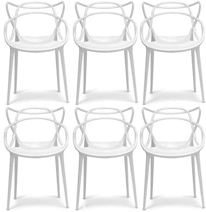 2xhome Modern Dining Chair | Stackable Indoor or Outdoor Entangled Side Chair | by 2xhome