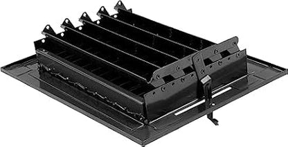 14" X 10" Adjustable AIR Supply Diffuser - HVAC Vent Cover Sidewall or Ceiling - Grille Register - High Airflow - Black [Outer Dimensions: 15.75"w X 11.75"h]