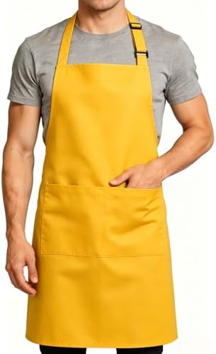 Large Chef Apron for Men and Women, Cooking Kitchen Aprons by Cardkiss
