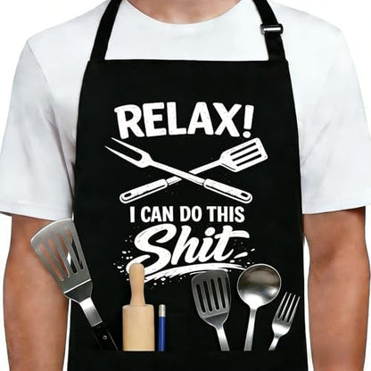 Funny Cooking Aprons for Cooking, Husband Wife Couple Gifts, Grilling Kitchen by Unknown