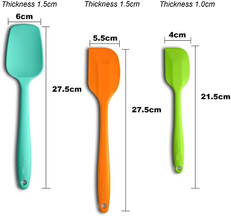 3-Piece Silicone Spatula Set, 600°F Heat Resistant - Image 2